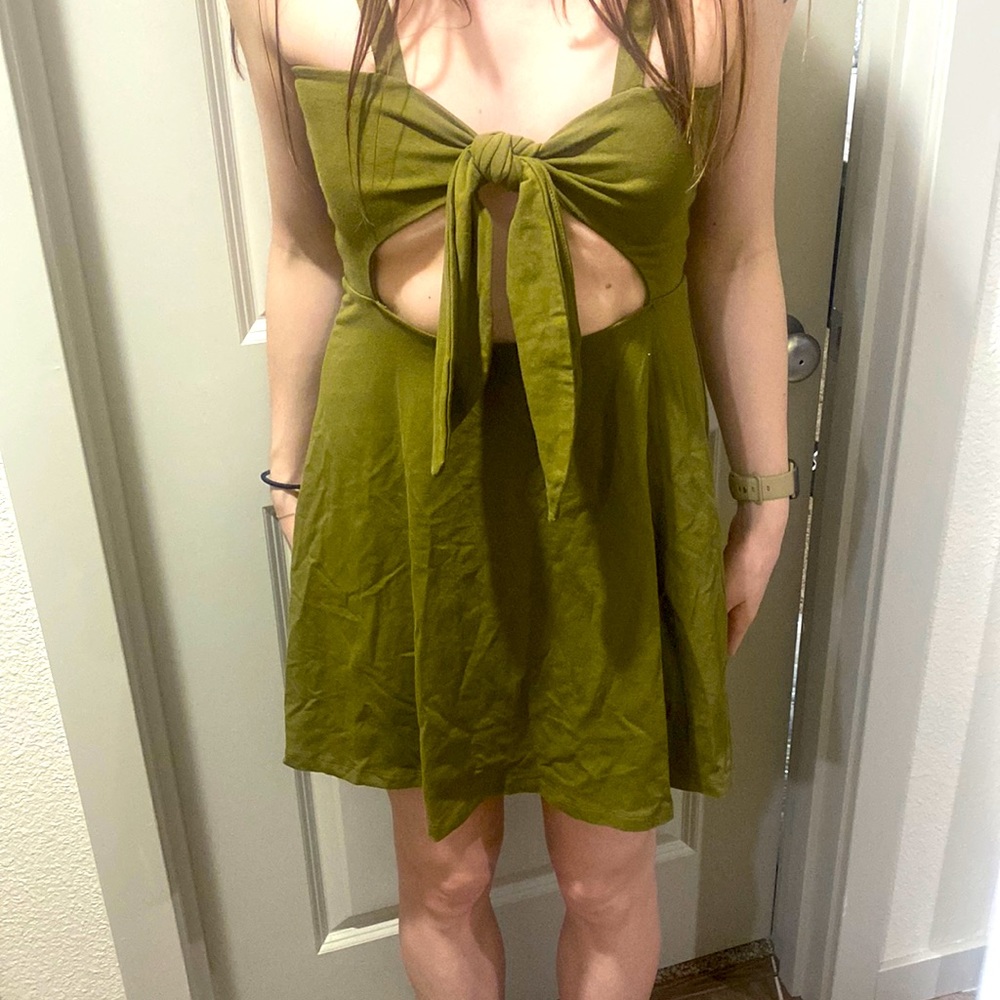 Navy Green Dress